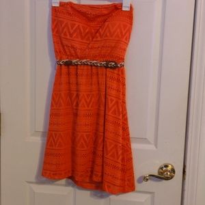 Strapless Dress & Belt